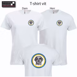 T-shirt Dam & Herr inkl brösttryck 8cm