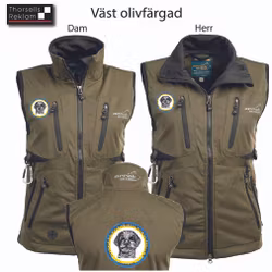 Väst Dam & Herr inkl brösttryck 6cm