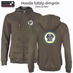 Hoodie fullzip inkl brösttryck 8cm