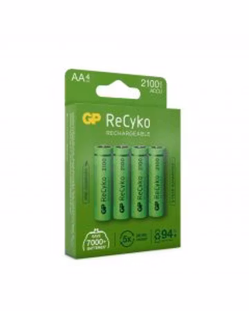 GP ReCyko AA-batteri, 2100mAh, 4-pack