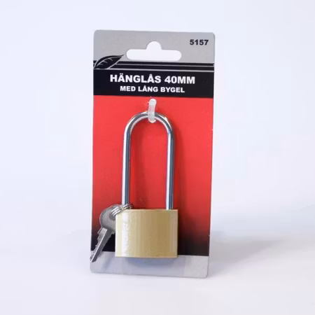 Hänglås 40 mm med hög bygel