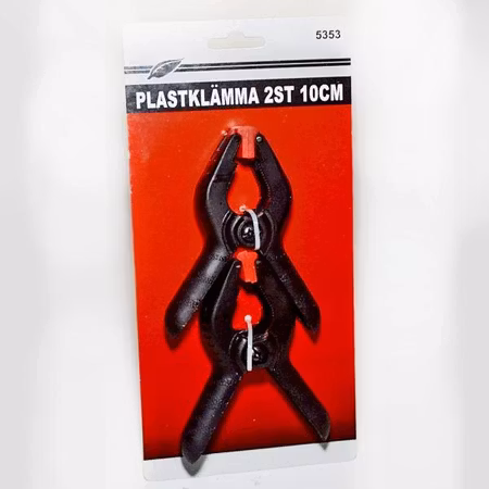 Plastklämma 2 pack 10 cm