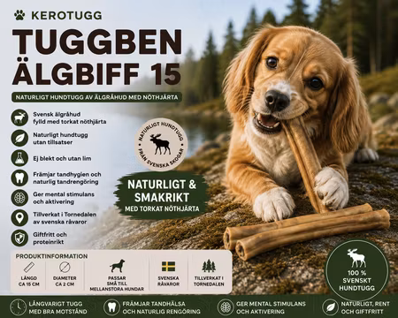 Kerotugg Svenskt Hundtugg Älgbiff 15