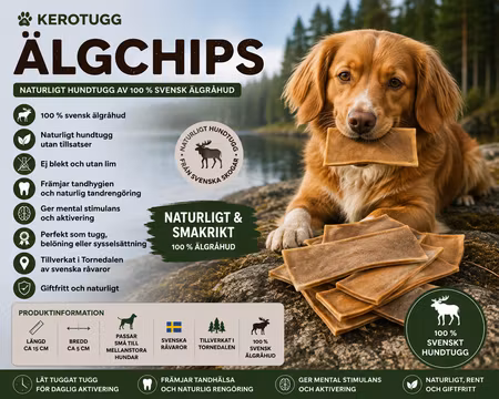 Kerotugg Svenskt Hundtugg Älgchips