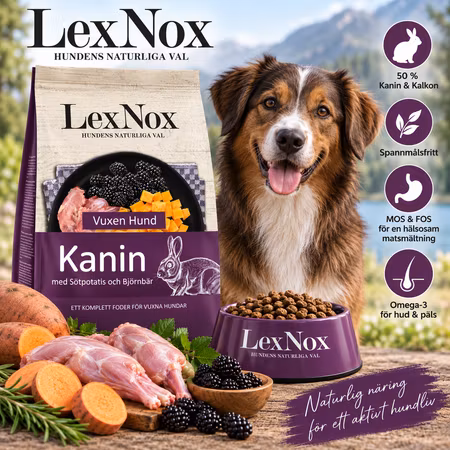 LexNox Hundmat Spannmålsfri Kanin