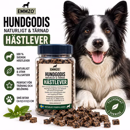 Emmzo Svensk Hästlever Tärnad 300 g - Hundgodis