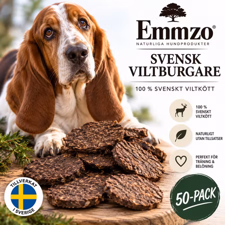 Emmzo Svensk Viltburgare 50-pack – Hundgodis Storpack