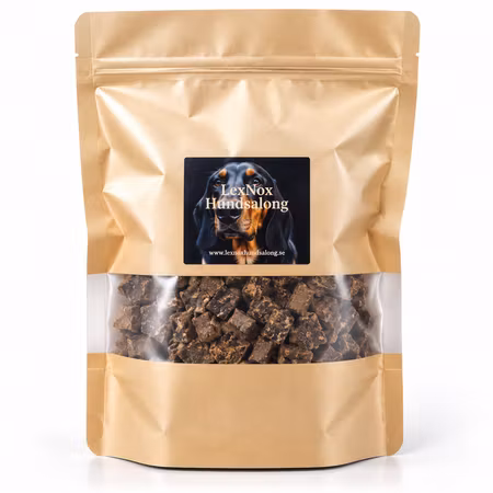 Emmzo Svensk Oxlever Tärnad 80 g – Hundgodis