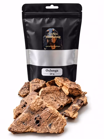 Emmzo Svensk Oxlunga 50 g – Naturligt hundgodis