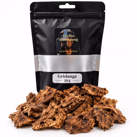 Emmzo Svensk Grislunga 50 g – Naturligt hundgodis