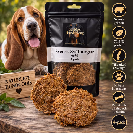 Emmzo Svensk Svålburgare 4-pack – Naturligt hundgodis