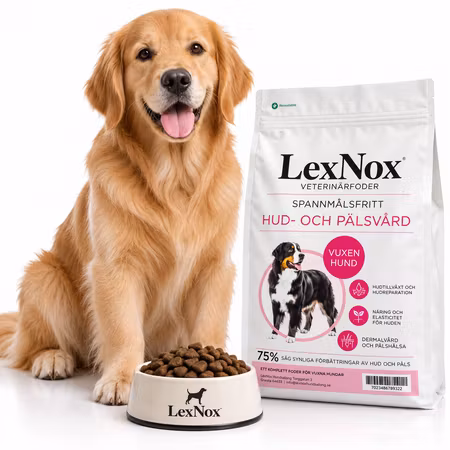 LexNox Veterinärfoder Hud & Päls – Hundfoder för hud och päls