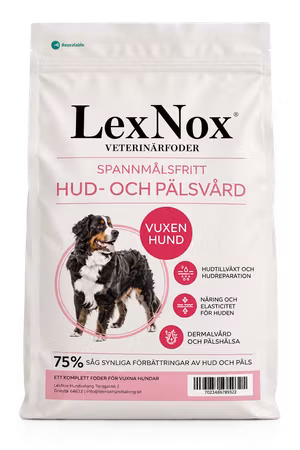 LexNox Veterinärfoder Hud & Päls – Hundfoder för hud och päls