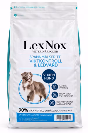 LexNox Viktkontroll & Ledvård – hundfoder för viktkontroll