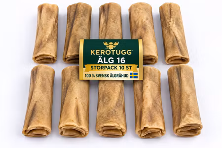 Kerotugg Älg 16 Storpack 10 st – Svenskt Hundtugg av Älgråhud