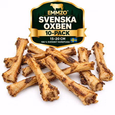 Emmzo Svenska Oxben 15–20 cm 10-pack – Naturliga Hundben