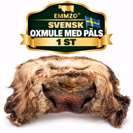 Emmzo Svensk Oxmule med Päls – Naturligt Hundtugg