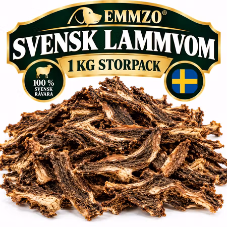Emmzo Svensk Lammvom 1 kg – Hundgodis Storpack