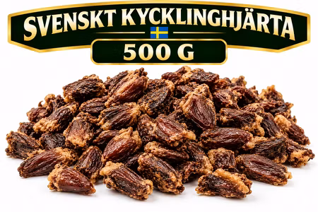 Emmzo Svenskt Kycklinghjärta 500 g – Naturligt Hundgodis
