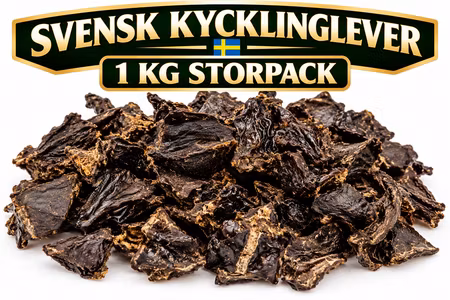 Emmzo Svensk Kycklinglever 1 kg – Hundgodis Storpack