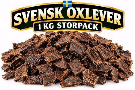 Emmzo Svensk Oxlever 1 kg – Hundgodis Storpack