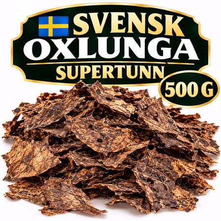 Emmzo Svensk Oxlunga Supertunn 500 g – Naturligt Hundgodis