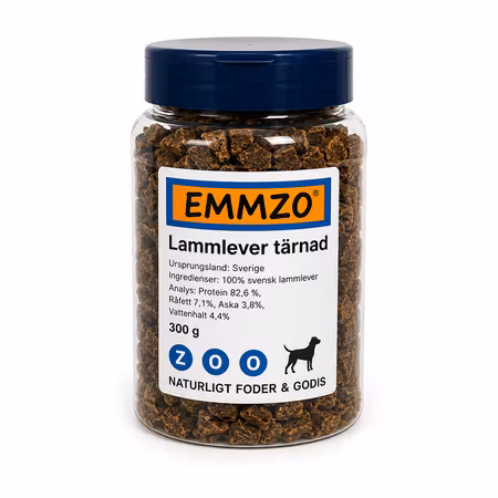 Emmzo Svensk Lammlever Tärnad 300 g – Hundgodis Storpack