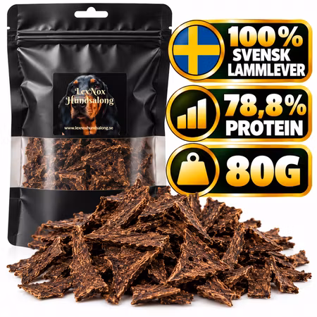 Emmzo Svensk Lammlever 80 g – Naturligt Svenskt Hundgodis