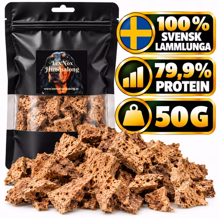 Emmzo Svensk Lammlunga 50 g – Naturligt Hundgodis