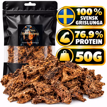 Emmzo Svensk Grislunga 50 g – Naturligt Hundgodis