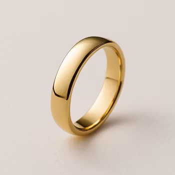 Rödgulds ring rundad 18k 4x2mm