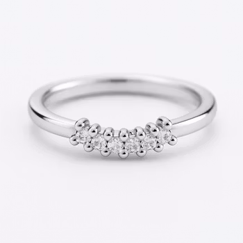Alliansring båge 18k vitguld