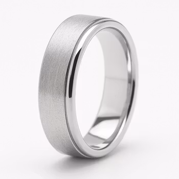 Borstad/blank ring vitguld 18k 4,5x1,5mm