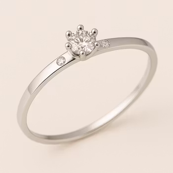 Vitgulds Ring 18k