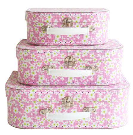 Väskor rosa blommor 3-pack