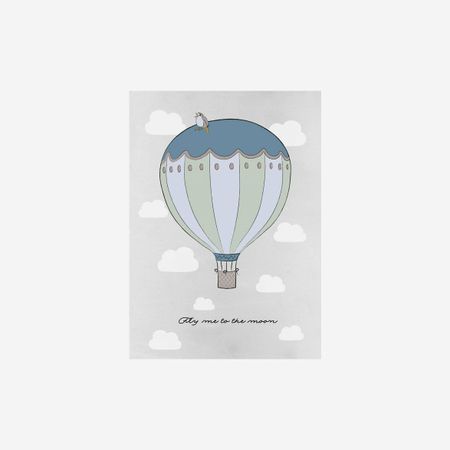Poster Fly me to the moon 50x70, blue