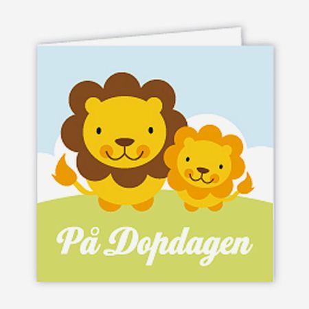 Paketkort dop, lejon