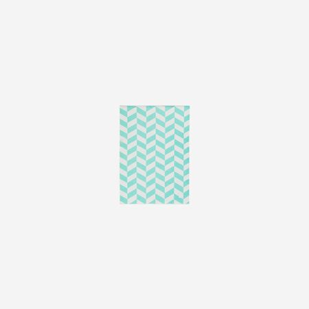 Matta zigzag, mint/vit