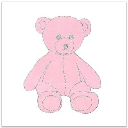 Kort nalle rosa