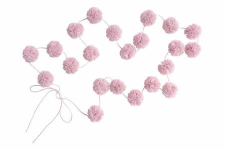 Mini pompom girlang blush