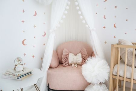 Spinkie Dreamy bow cushion champagne