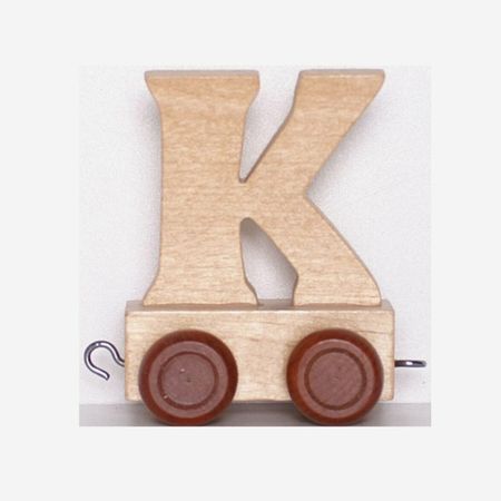 K - Bokstav till namntåg, trä
