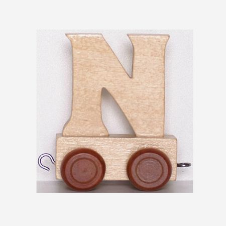 N - Bokstav till namntåg, trä