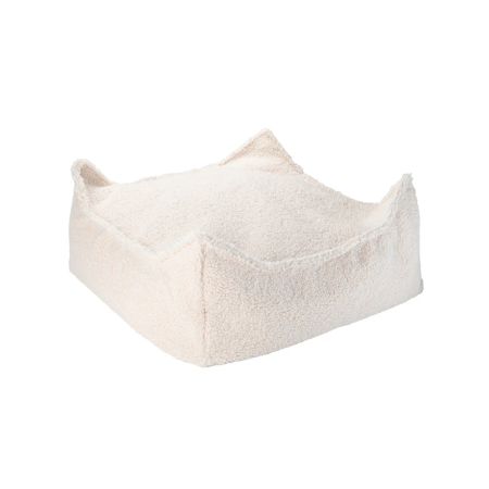 Wigiwama Cream White Square Ottoman