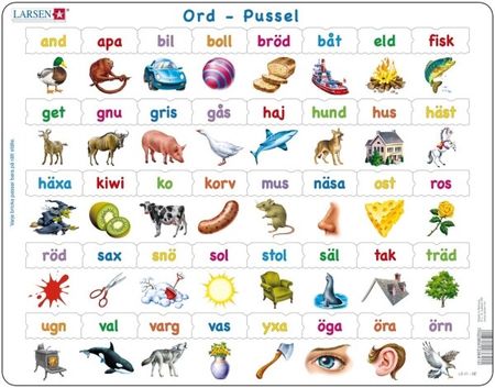 Ord-Bildpussel 40 bitar