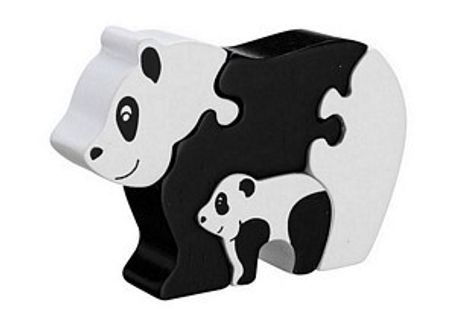 Pusseldjur Panda med unge
