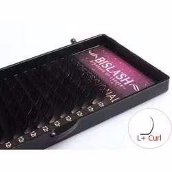 Bislash Klassiska Fransar: Falsk Mink, L+-böj, 0,15mm