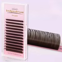 Mörkbruna volymfransar – C-böj 0,05 mm