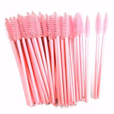 Mascaraborste 50-pack - Ljusrosa