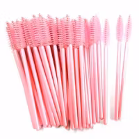 Mascaraborste 50-pack - Ljusrosa